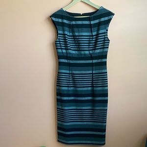 Calvin Klein Black and Gray Sheath Dress - Size 2